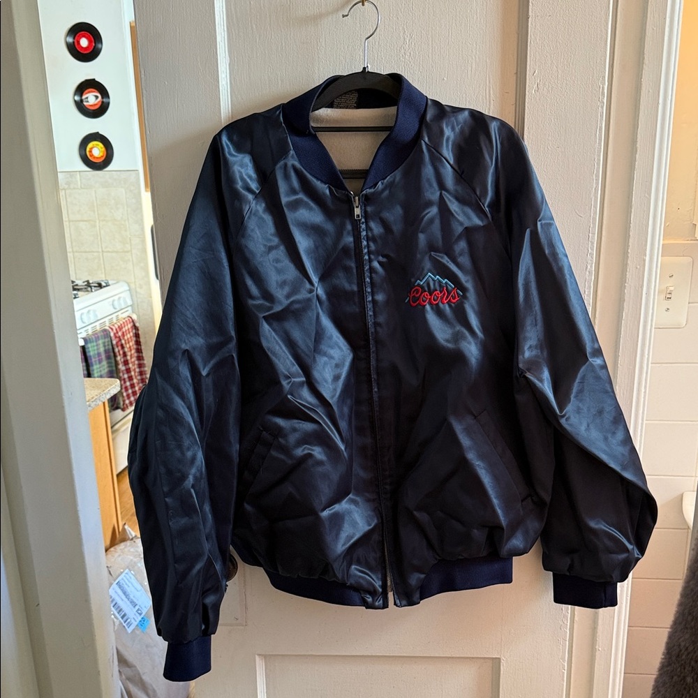 Vintage Coors Navy Bomber Jacket